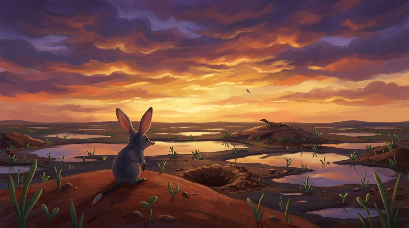 The sunset after rain